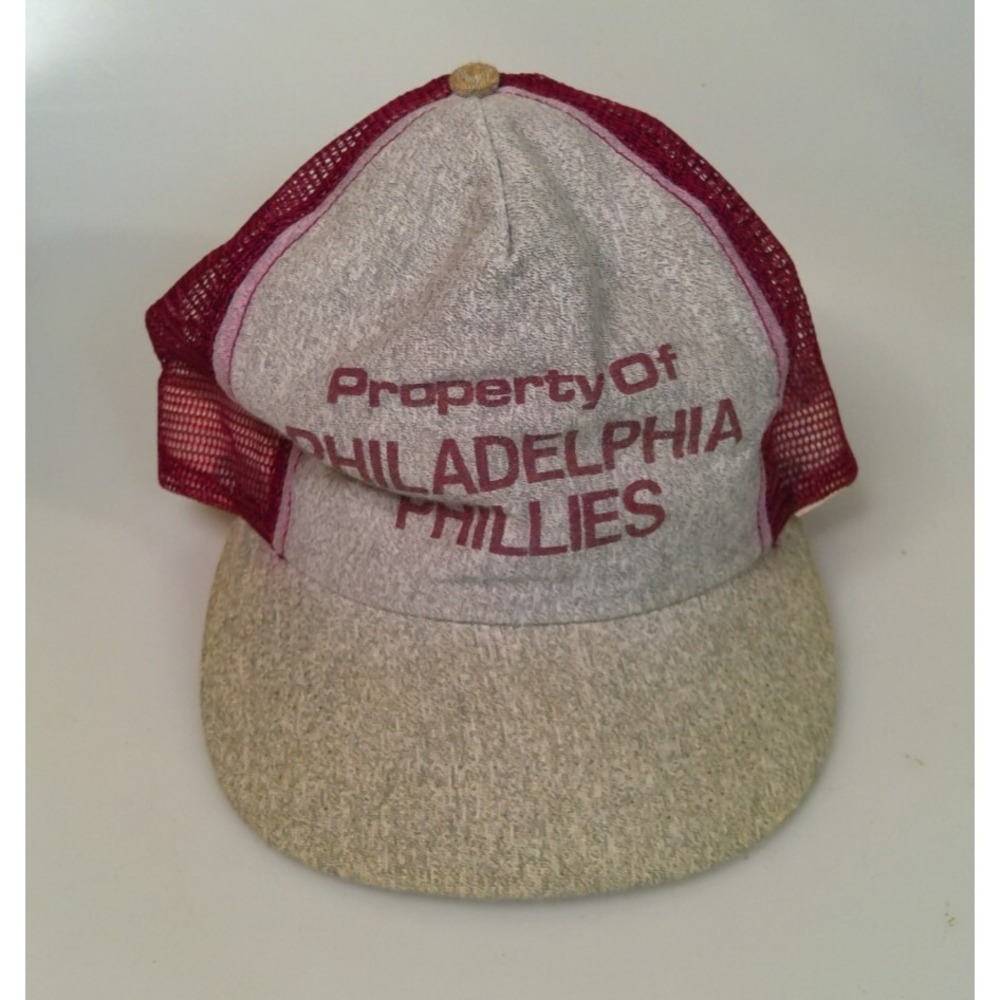 VINTAGE Philadelphia Phillies 1980s Snapback Hat Mesh Trucker Cap MLB Baseball